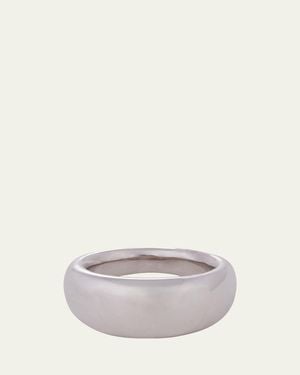 Sidney Garber 18K 10Mm French Dome Ring - White