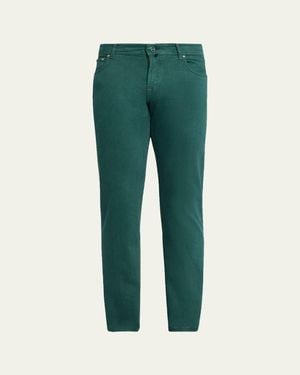 Kiton Kurabo Straight-Leg Stretch Five-Pocket Pants - Green