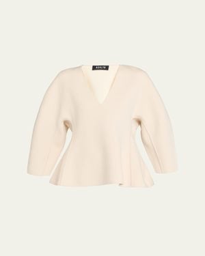 Ashlyn Henry Peplum Blouse - Natural