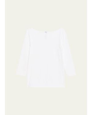 Wolford Cordoba Boatneck Stretch Cotton Top - White