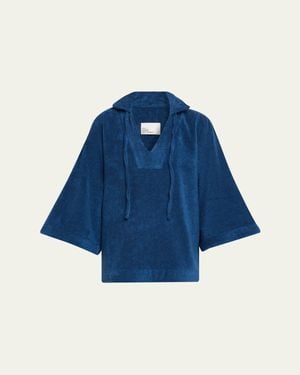 Lisa Marie Fernandez Terry Cloth Tunic Top - Blue