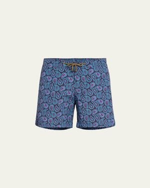 Charvet x Thorsun Large Paisley Swim Shorts - Blue