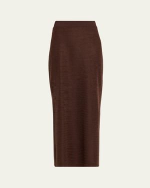 Jonathan Simkhai Nicky Knit Midi Skirt - Brown