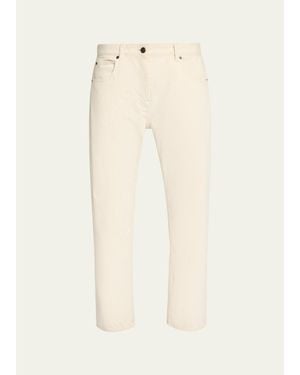 The Row Riaco Straight-Leg Ankle Jeans - Natural