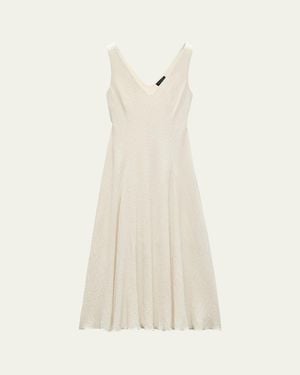 Rag & Bone Lou V-Neck Midi Dress - Natural