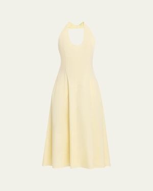 Anna Quan Bernie Halter Midi Dress - Natural
