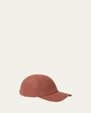 Loro Piana Ivy Linen Six-Panel Baseball Cap - Brown