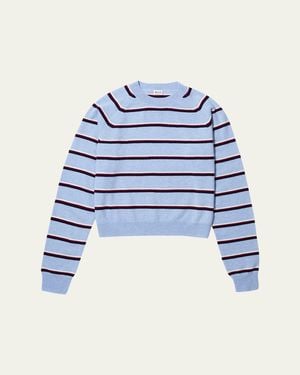 Kule The Sydney Striped Cashmere Sweater - Blue