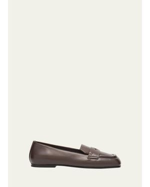 NODALETO Bulla Cara Leather Mocassin Loafers - Natural