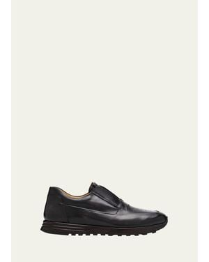 Bontoni Amabile Soft Leather Slip-On Sneakers - White