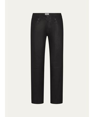 FRAME The Leather Cigarette Pants - Black