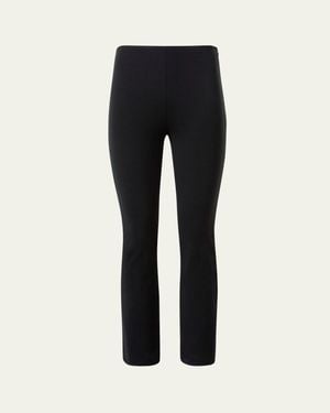 Akris Punto Cindy Signature Jersey Bootcut-Leg Ankle Pants - Black