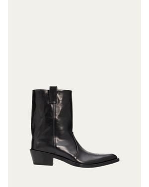 KHAITE 35Mm Clive Leather Ankle Boots - White