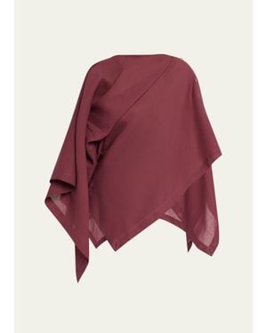 Issey Miyake All Squares Paper Handkerchief Top - Red