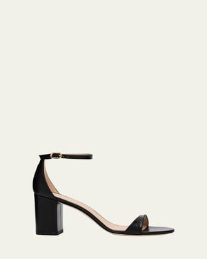 Stuart Weitzman Nudist 75Mm Block Sandals - Natural