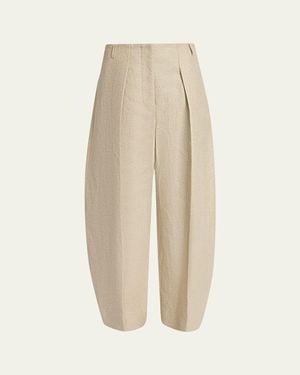 Jacquemus Oval Linen-Blend Pants - Natural