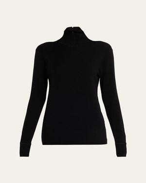 6397 Quarter-Zip Turtleneck Sweater - Black