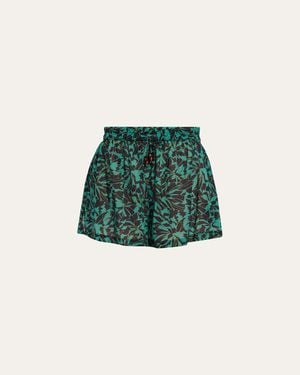 Ulla Johnson Bijou Coverup Shorts - Green