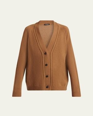 Kiton Cashmere V-Neck Cardigan - Brown