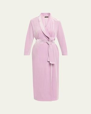 Natori Natalie Long Velvet Robe - Pink