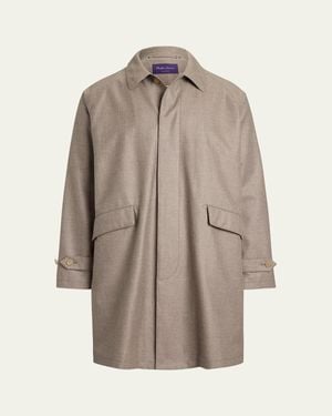 Ralph Lauren Waldridge Wool And Cashmere Walking Coat - Gray
