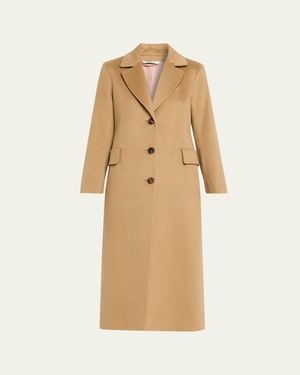 Fleurette Mia Italian Wool Maxi Coat - Natural