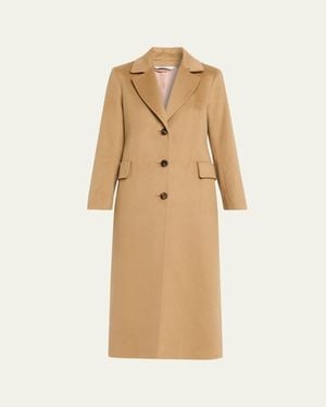 Fleurette Mia Italian Wool Maxi Coat - Natural