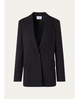 Akris Punto Virgin Wool Boyfriend Blazer - Blue
