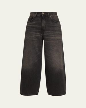 6397 Roomy Cropped Jeans - Black
