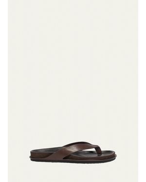 Jacquemus Les Tatanes Leather Thong Sandals - Natural