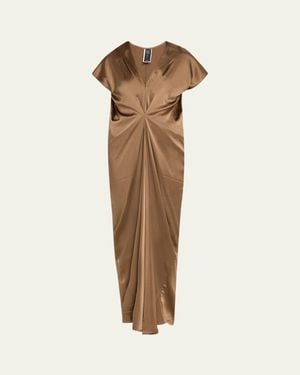 Zero + Maria Cornejo Long Muse Pleated Silk Dress - Natural