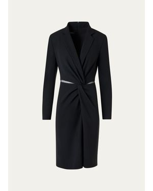Akris Twisted Waist Cutout Blazer Dress - Black