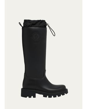 Moncler Kickstream High Waterproof Rain Boots - Black
