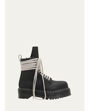 Dr. Martens X Dr. Martens Quad Sole Steel-Toe Leather Boots - Black