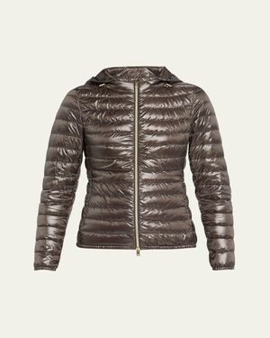 Herno Angela Short Down Jacket With Detachable Hood - Multicolor