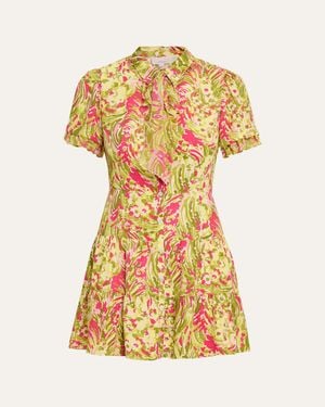 Cinq À Sept Kari Daisy Swirl Mini Dress - Yellow