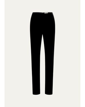 KHAITE Ryden Stretch-Cotton Pants - Black