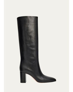 Gianvito Rossi 70Mm Nappa Leather Knee-High Boots - Black