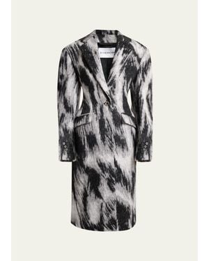 Givenchy Animal Cocoon Coat - White