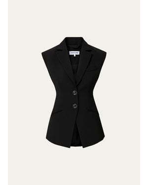 Veronica Beard Sorenne Single-Breasted Vest - Black