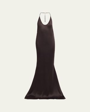 scoop backless dress Full Size Backless Scoop Neck Maxi Dress Plus Size Apricot / 2XL