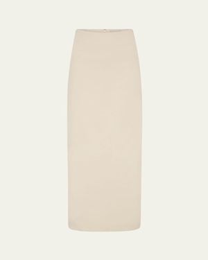 St. Agni Minimal Column Skirt - White