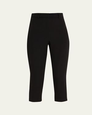 Ronny Kobo Andrew Zip-Hem Ponte Capri Pants - Black