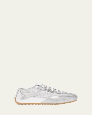 McQueen Boxe Low-Top Leather Sneakers - Natural