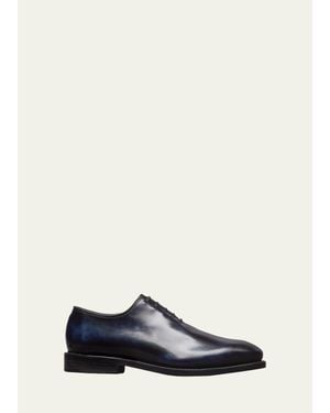 Allen Edmonds Morrison Whole-Cut Patina Leather Oxford Dress Shoes - Blue