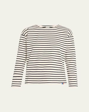 Kule The Boyfriend Striped Top - White
