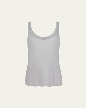 L'Agence Celia Scoop-Neck Tank Top - Gray