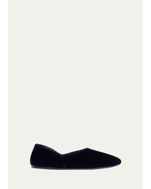 KHAITE Velvet Mary Janes - White