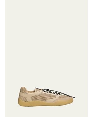 Prada Speedrock Mesh Fabric Sneakers - Natural