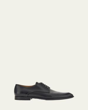 Ferragamo Fosco Leather Derby Shoes - White